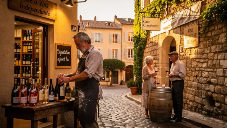 Caviste indépendant et cave coopérative à Aix-en-Provence, équilibre entre circuits pour le vin et plaisir