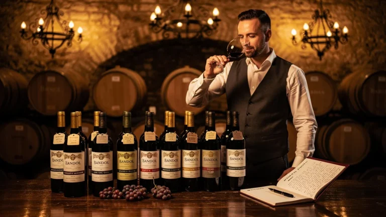 Dégustation détaillée des millésimes récents de Bandol dans une cave authentique et élégante