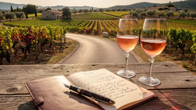 Notes détaillées et dégustation de vins sur cinq domaines visités près de Bandol en une semaine