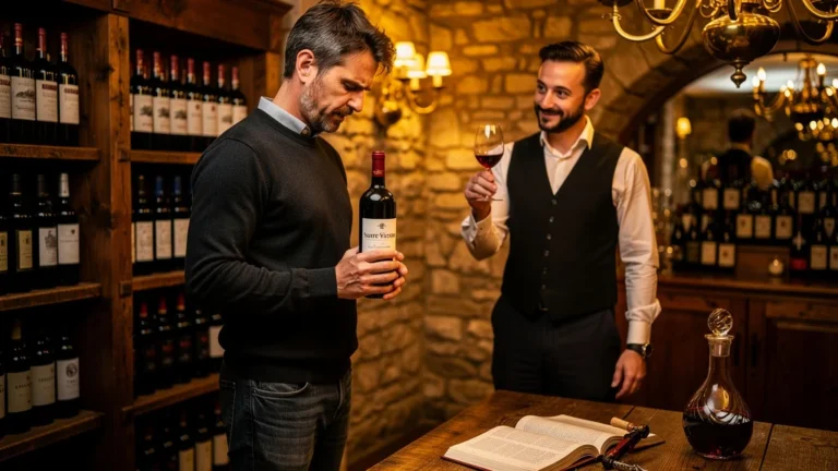 Homme regrette d'offrir un Sainte-Victoire sans vérifier le millésime à un ami sommelier
