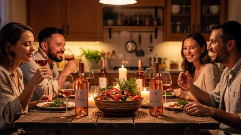 Cinq rosés dégustés entre amis autour d'une ratatouille maison lors d'une soirée conviviale