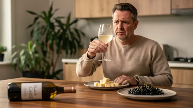 Dégustation ratée de blanc de Cassis chez moi, bouteille trop froide, leçon apprise